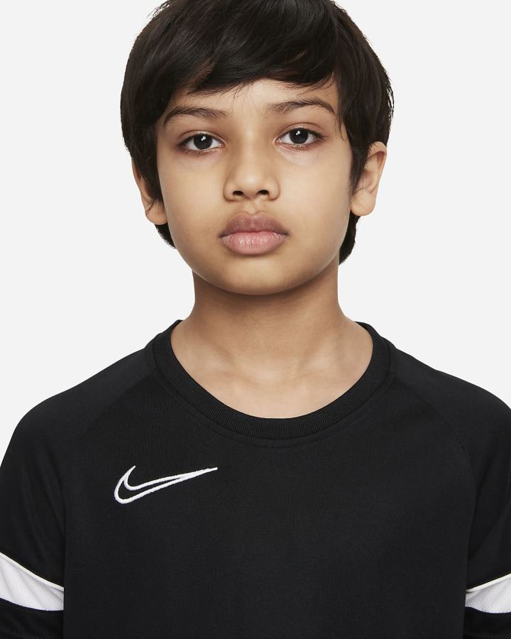 Camiseta Nike Dri-FIT Academy Kids Short-Sleeve Soccer Top Niño Negras Blancas | CJADY-4986