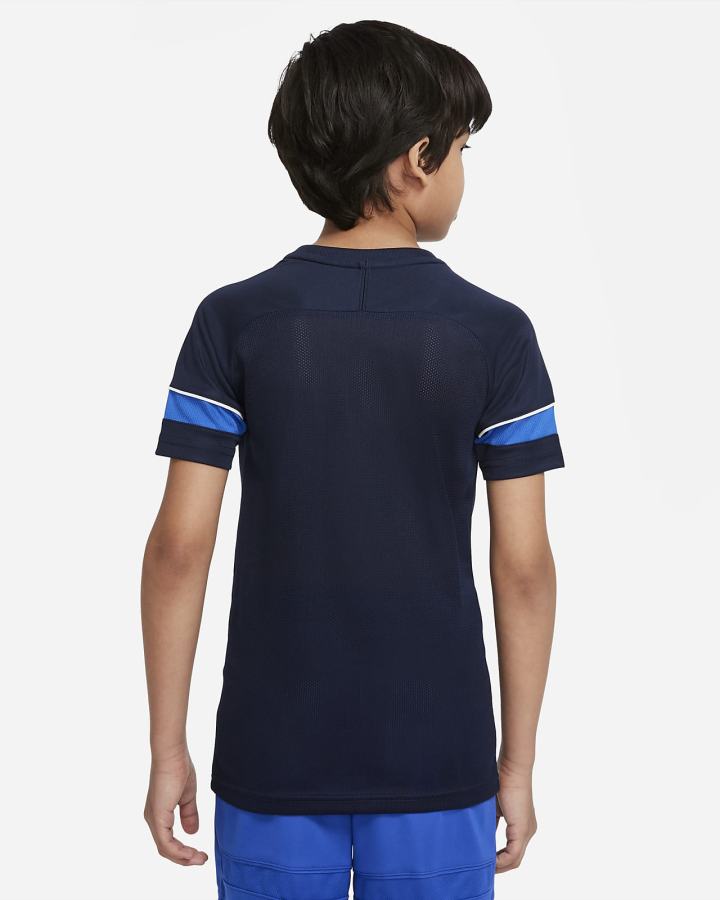 Camiseta Nike Dri-FIT Academy Kids Short-Sleeve Soccer Top Niño Obsidian Blancas Azul Real Azules Blancas | DLKIQ-4530