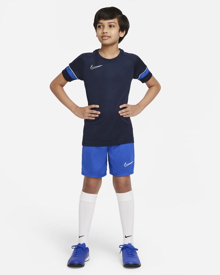 Camiseta Nike Dri-FIT Academy Kids Short-Sleeve Soccer Top Niño Obsidian Blancas Azul Real Azules Blancas | DLKIQ-4530
