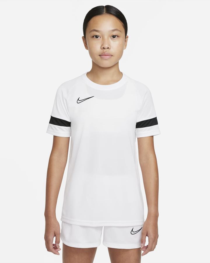 Camiseta Nike Dri-FIT Academy Kids Short-Sleeve Soccer Top Niña Blancas Negras | ENIOT-2569