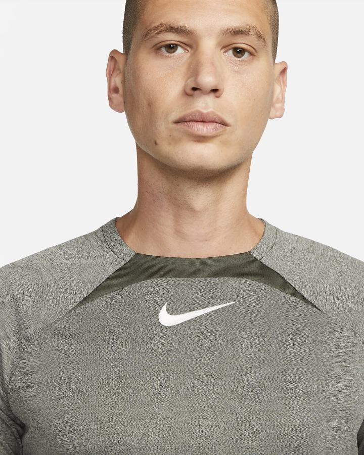 Camiseta Nike Dri-FIT Academy Short-Sleeve Soccer Top Hombre Kaki Blancas | JWKQM-6185