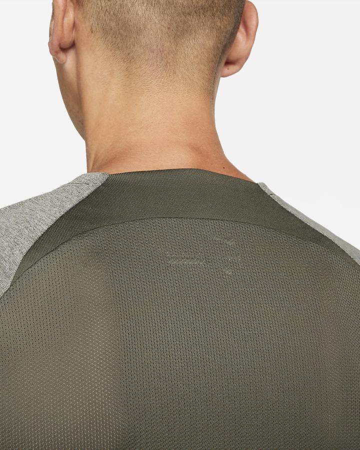 Camiseta Nike Dri-FIT Academy Short-Sleeve Soccer Top Hombre Kaki Blancas | JWKQM-6185