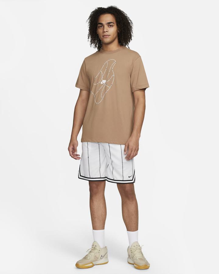 Camiseta Nike Dri-FIT Basketball Hombre Marrones | MCHOL-4358
