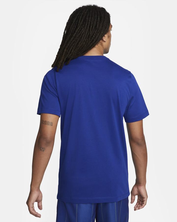 Camiseta Nike Dri-FIT Basketball Hombre Azul Real Oscuro Azules | WQLVJ-8602