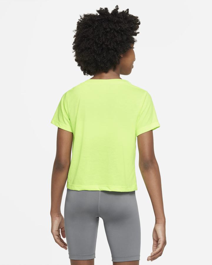 Camiseta Nike Dri-FIT Breathe Kids Training Top Niña Verde Blancas | CNWEG-3529