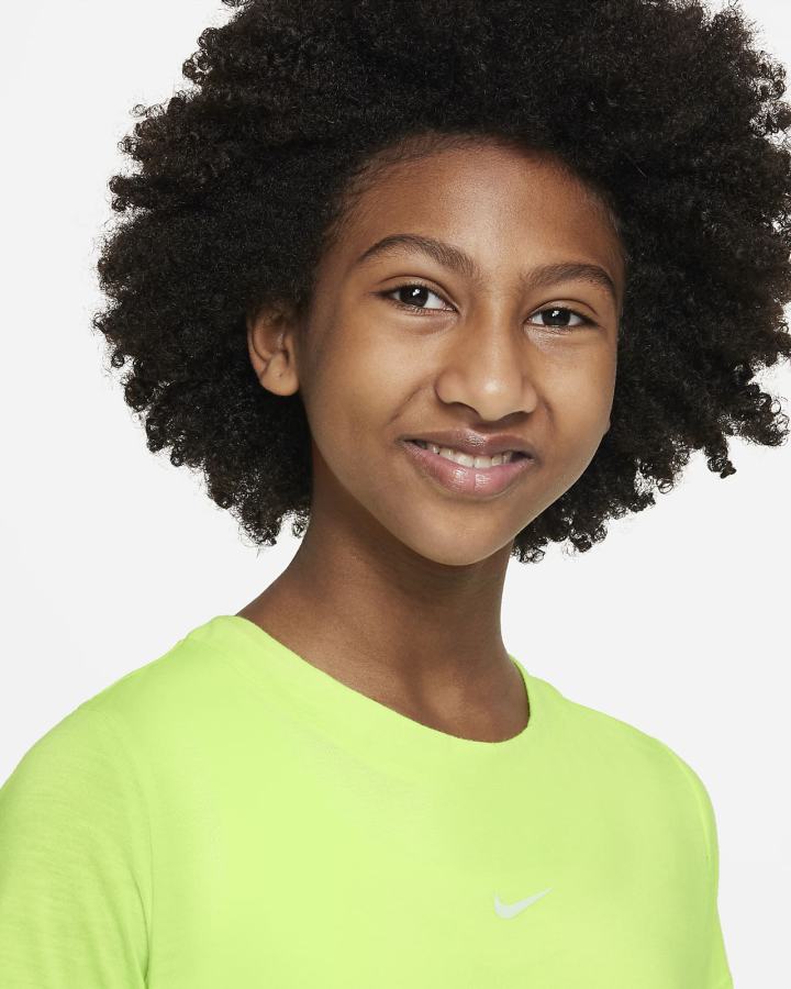 Camiseta Nike Dri-FIT Breathe Kids Training Top Niña Verde Blancas | CNWEG-3529