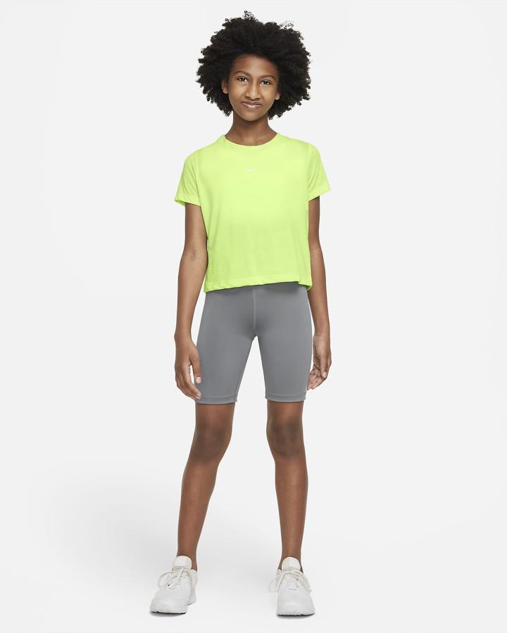 Camiseta Nike Dri-FIT Breathe Kids Training Top Niña Verde Blancas | CNWEG-3529