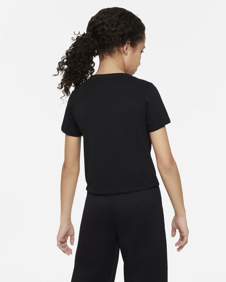 Camiseta Nike Dri-FIT Breathe Kids Training Top Niña Negras Blancas | GJSWT-8462