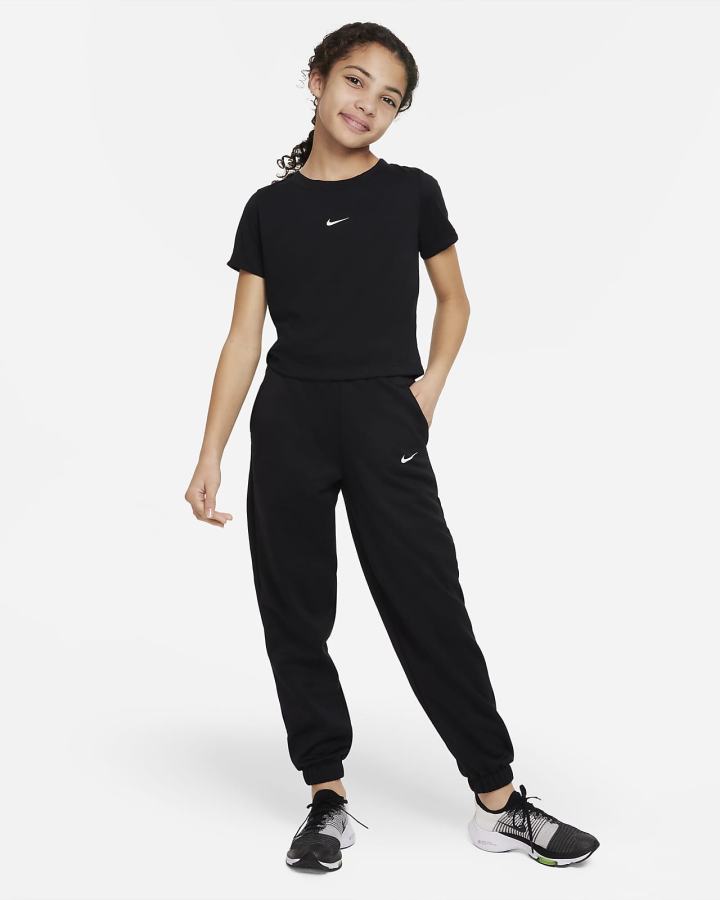 Camiseta Nike Dri-FIT Breathe Kids Training Top Niña Negras Blancas | GJSWT-8462
