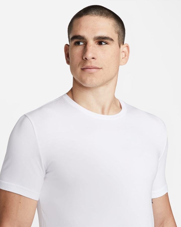 Camiseta Nike Dri-FIT Essential Cotton Stretch Slim Fit Crew Neck Undershirt (2-Pack) Hombre Blancas | QHCSJ-5396