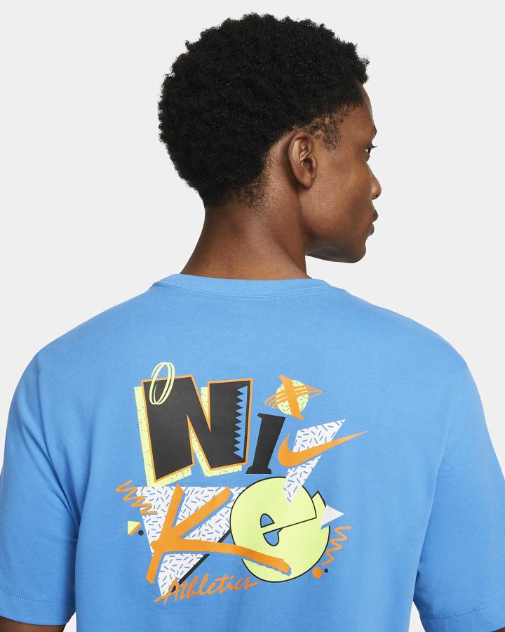 Camiseta Nike Dri-FIT Estampadas Training Hombre Azules Claro | HRQJE-0539
