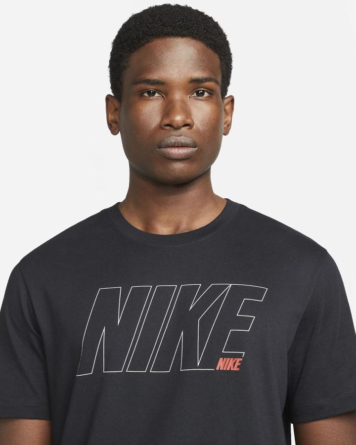 Camiseta Nike Dri-FIT Estampadas Training Hombre Negras | KXUZH-5293