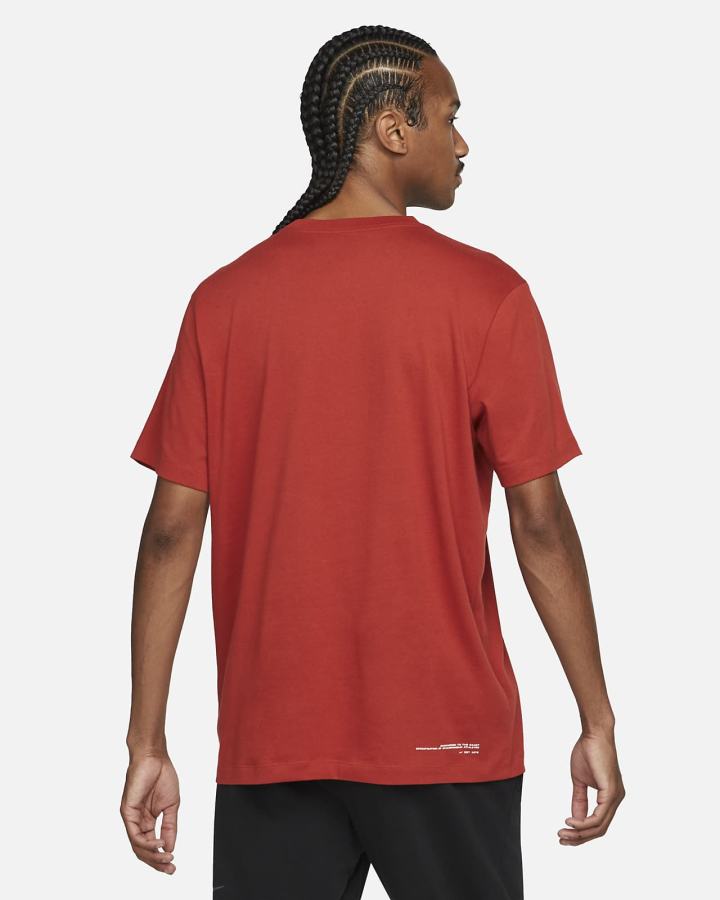 Camiseta Nike Dri-FIT Estampadas Training Hombre Rojas | QDAWR-6948