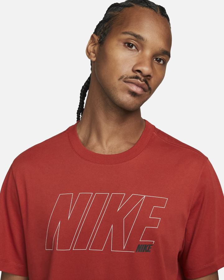 Camiseta Nike Dri-FIT Estampadas Training Hombre Rojas | QDAWR-6948