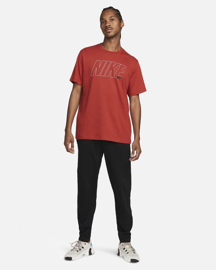 Camiseta Nike Dri-FIT Estampadas Training Hombre Rojas | QDAWR-6948