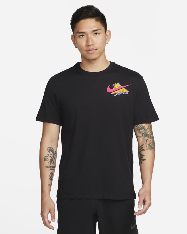 Camiseta Nike Dri-FIT Estampadas Training Hombre Negras | SNUEZ-0512