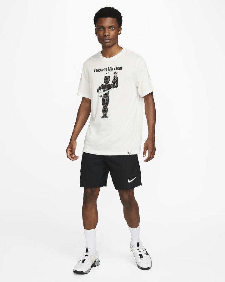 Camiseta Nike Dri-FIT Estampadas Training Hombre Blancas | VPCSD-8593