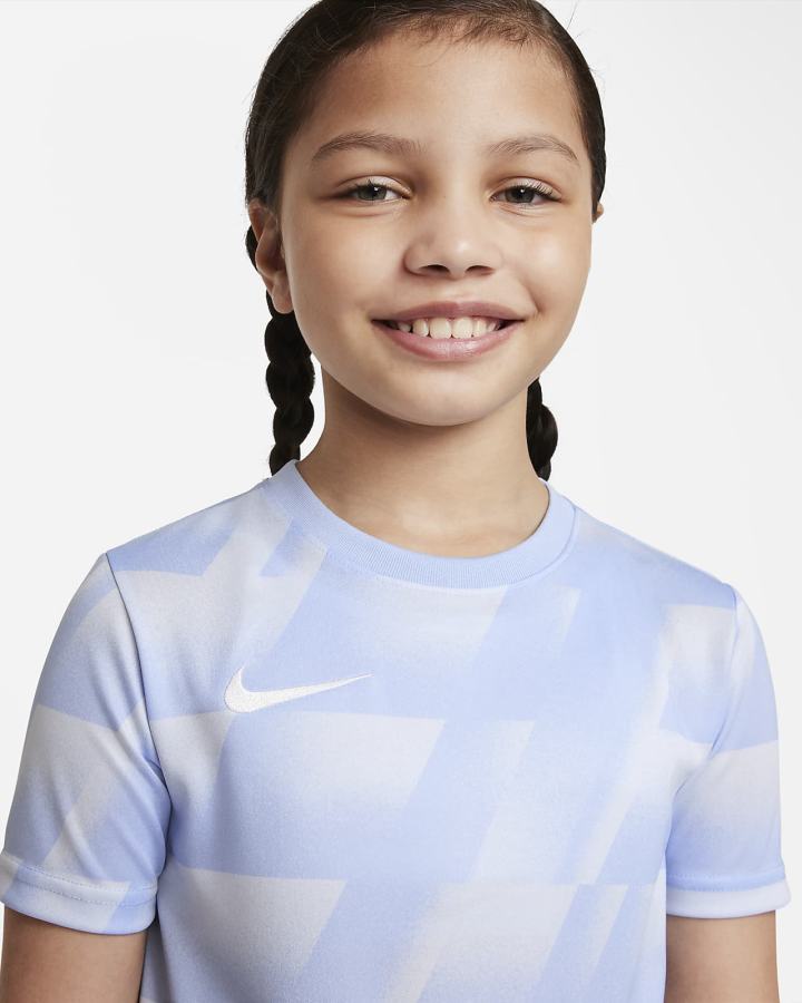 Camiseta Nike Dri-FIT F.C. Libero Kids Short-Sleeve Estampadas Soccer Top Niño Azules Claro Negras Blancas | LYRIW-4098