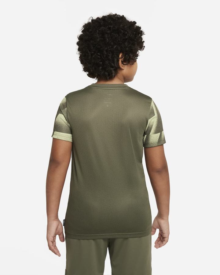 Camiseta Nike Dri-FIT F.C. Libero Kids Short-Sleeve Estampadas Soccer Top Niño Verde Oliva Negras Blancas | WAFKH-3470