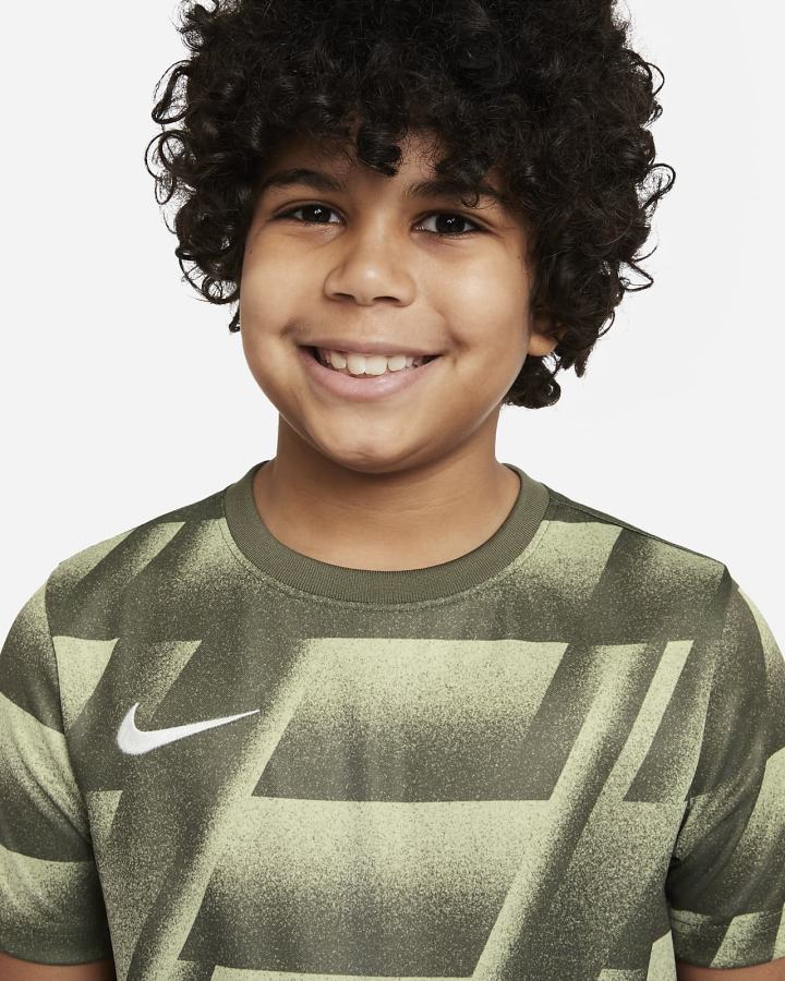 Camiseta Nike Dri-FIT F.C. Libero Kids Short-Sleeve Estampadas Soccer Top Niño Verde Oliva Negras Blancas | WAFKH-3470