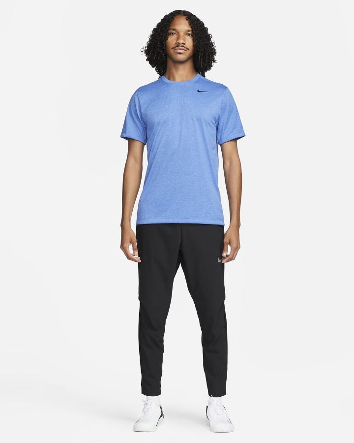 Camiseta Nike Dri-FIT Fitness Hombre Azul Real Azules Negras | GPLFT-9820