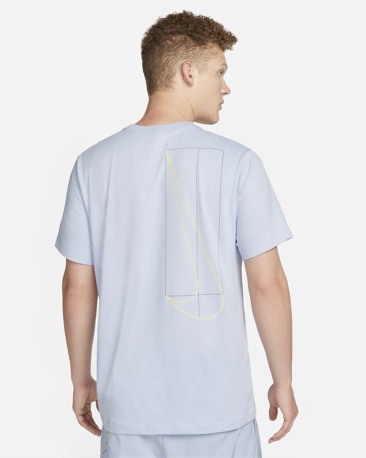 Camiseta Nike Dri-FIT Fitness Hombre Azules | WQLBU-7028