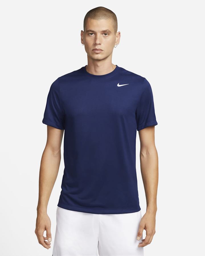 Camiseta Nike Dri-FIT Fitness Hombre Azules Blancas | ZXTCY-4290