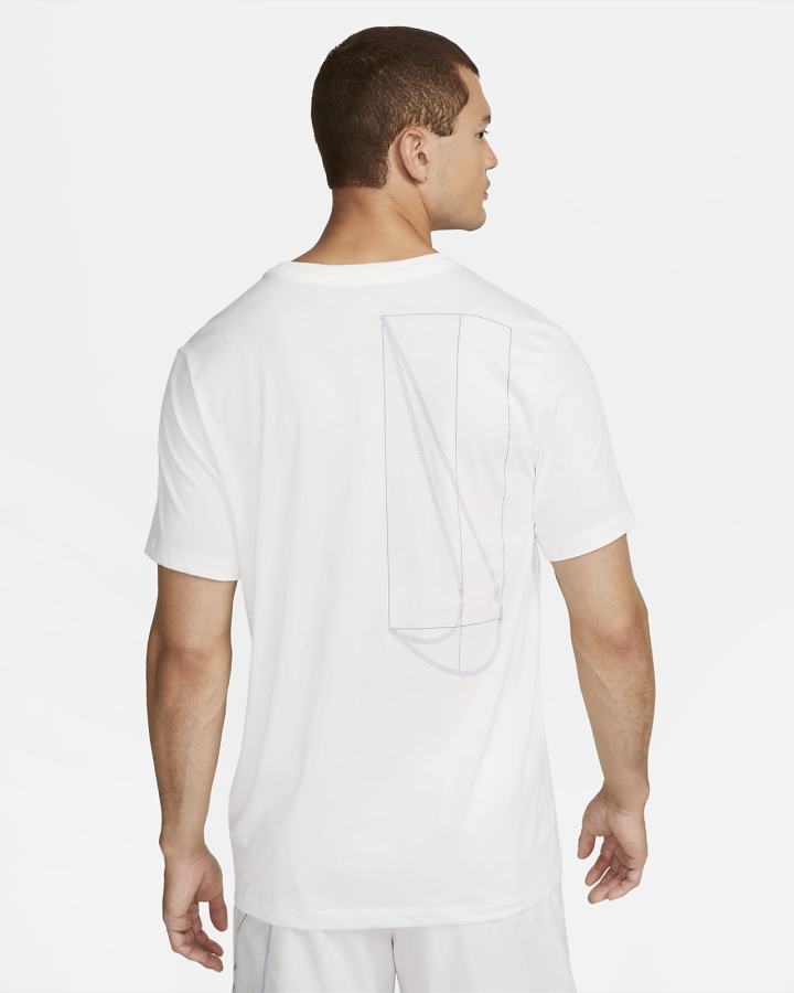 Camiseta Nike Dri-FIT Fitness Hombre Blancas | OFNZG-2694
