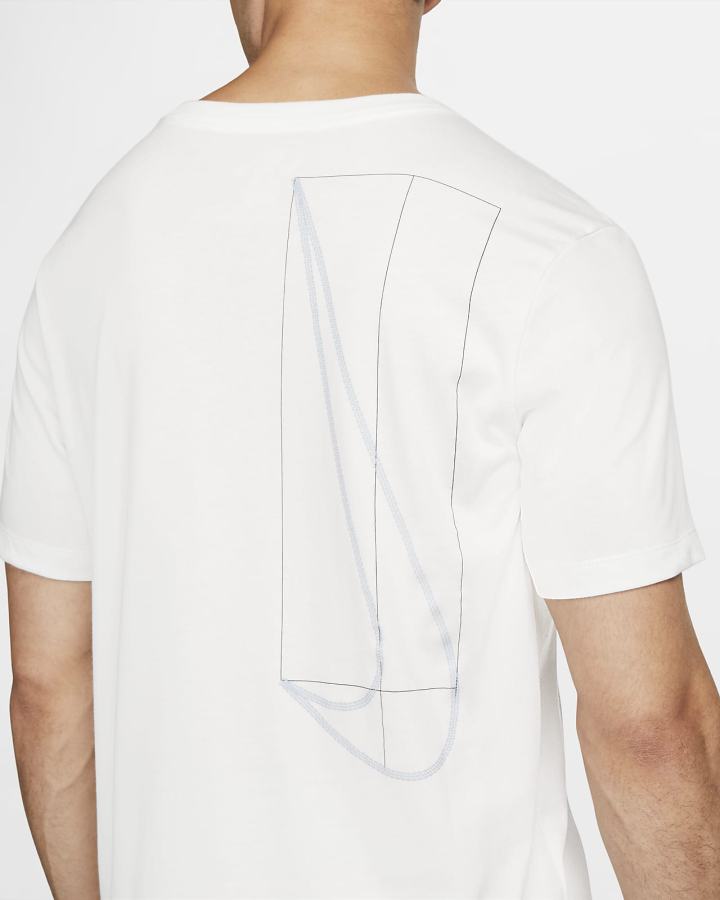 Camiseta Nike Dri-FIT Fitness Hombre Blancas | OFNZG-2694