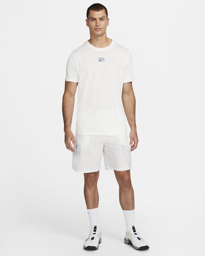 Camiseta Nike Dri-FIT Fitness Hombre Blancas | OFNZG-2694