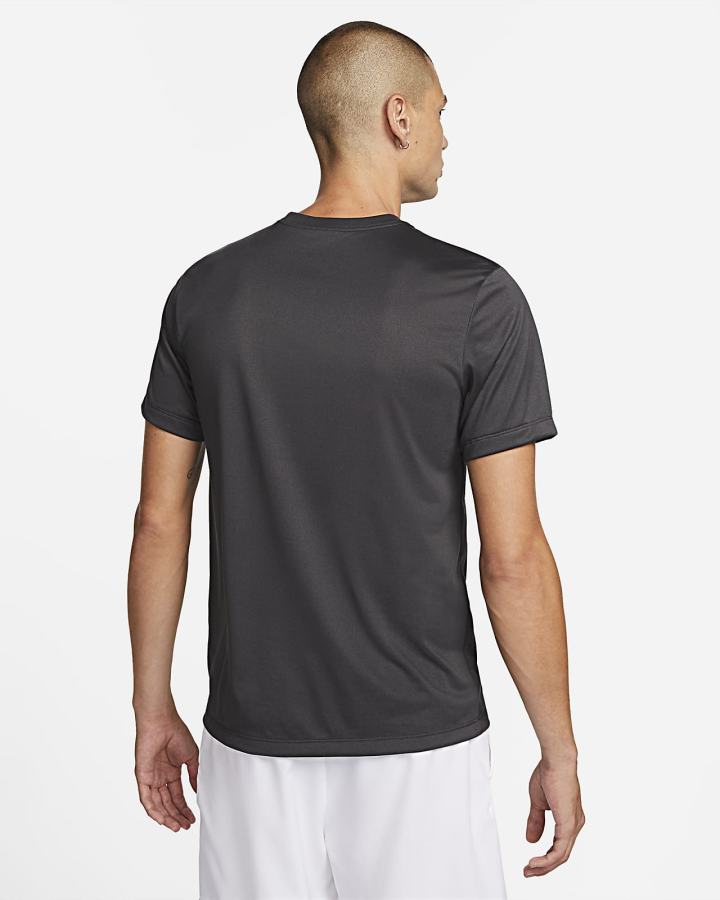Camiseta Nike Dri-FIT Fitness Hombre Gris Oscuro Plateadas | TWIDC-6709