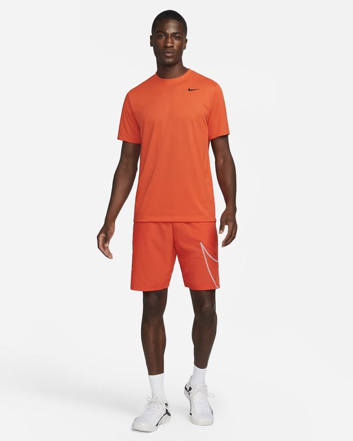 Camiseta Nike Dri-FIT Fitness Hombre Naranjas Negras | LWITD-6173