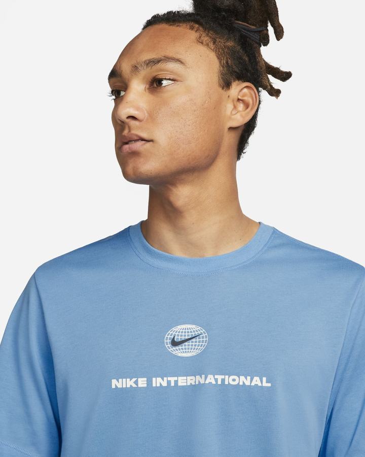 Camiseta Nike Dri-FIT Heritage Running Hombre Azules | BTSKD-2708