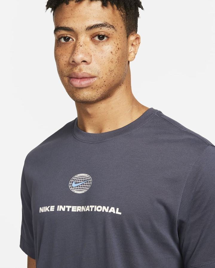 Camiseta Nike Dri-FIT Heritage Running Hombre Azules | FTLPW-1594