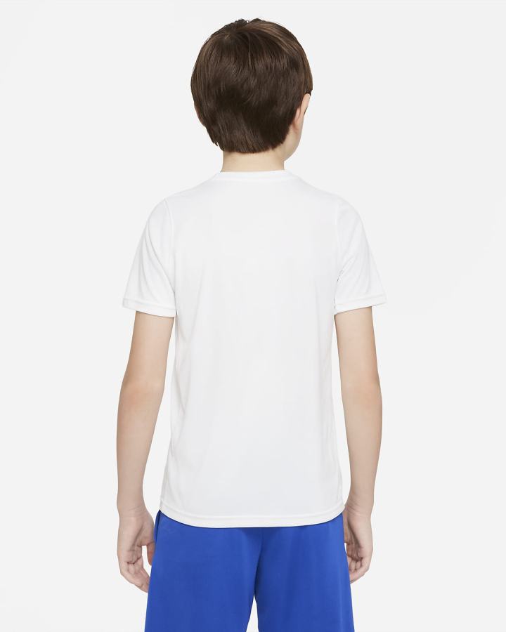 Camiseta Nike Dri-FIT Kids Niño Blancas | RLMBX-8160