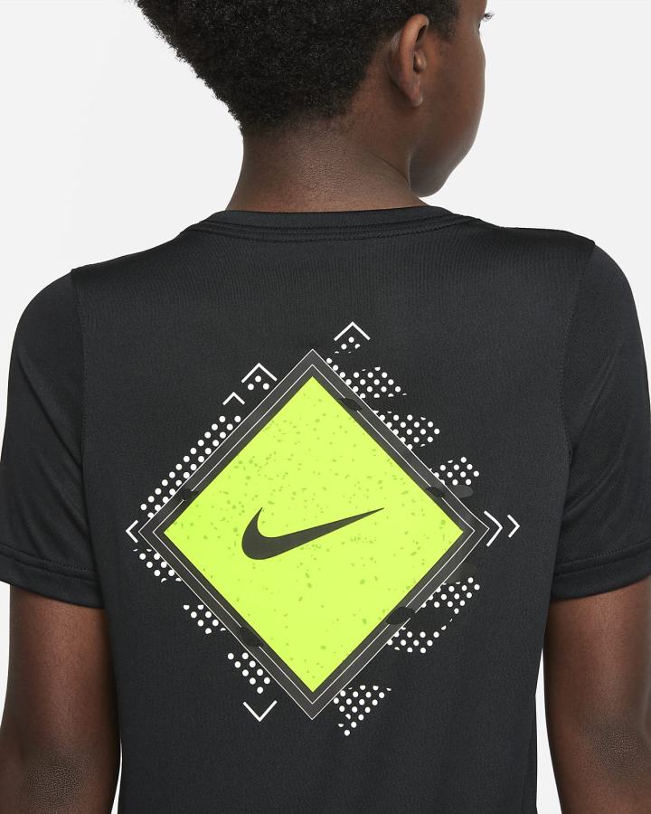 Camiseta Nike Dri-FIT Kids Niño Negras | UHVKO-7091