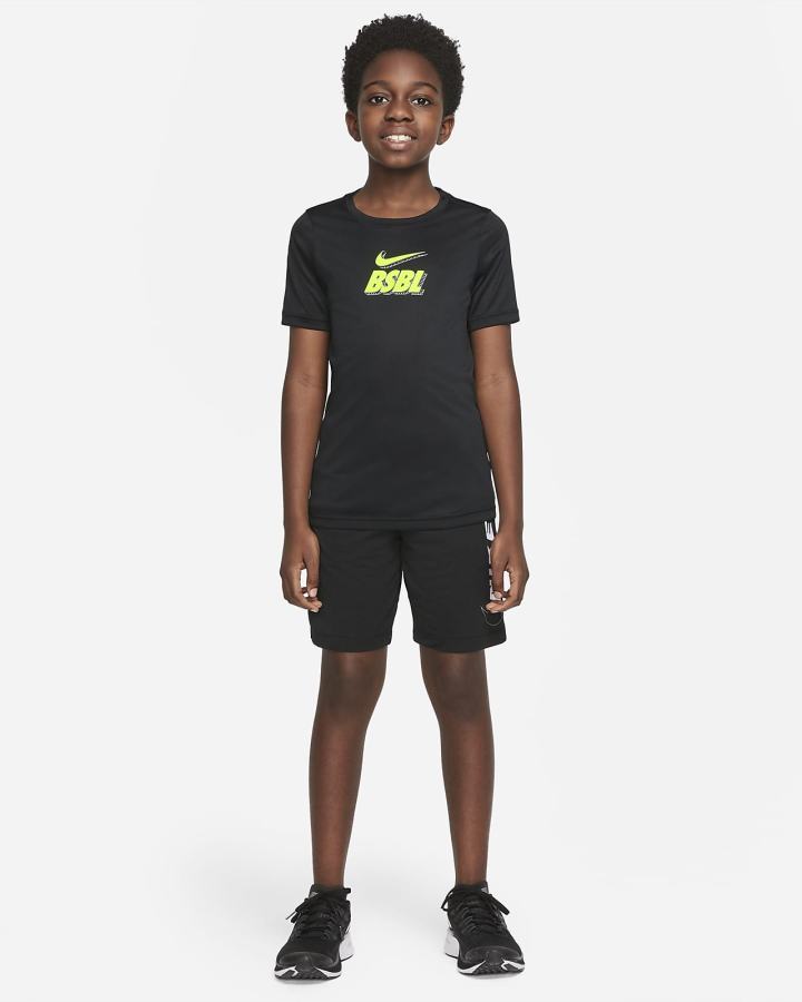 Camiseta Nike Dri-FIT Kids Niño Negras | UHVKO-7091