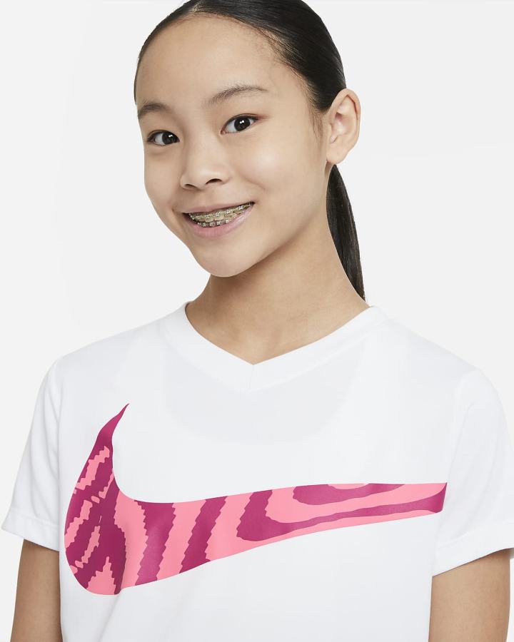 Camiseta Nike Dri-FIT Kids Training Niña Blancas | JRPZW-8360