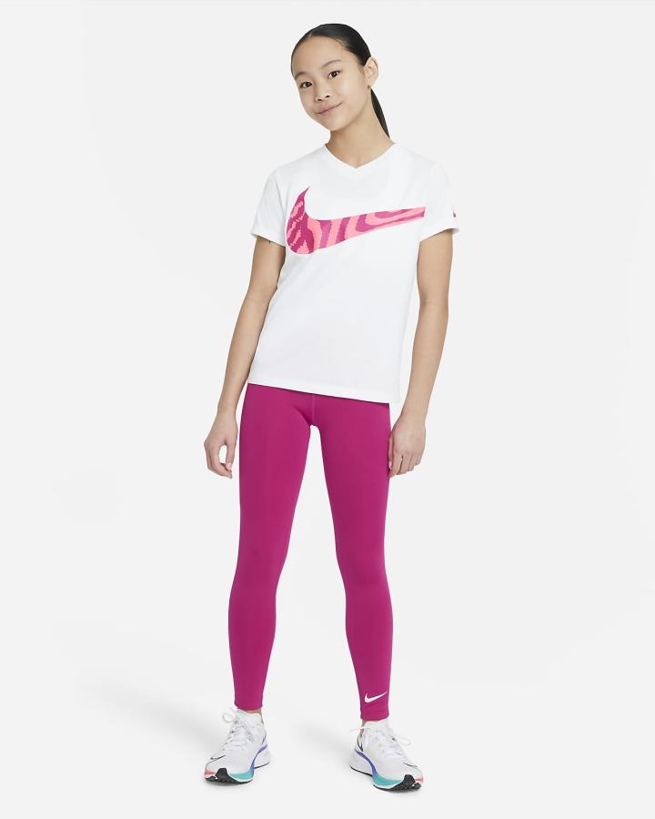 Camiseta Nike Dri-FIT Kids Training Niña Blancas | JRPZW-8360