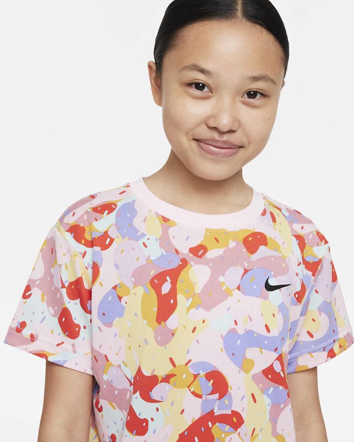 Camiseta Nike Dri-FIT Kids Training Niña Rosas | SDMEZ-9156
