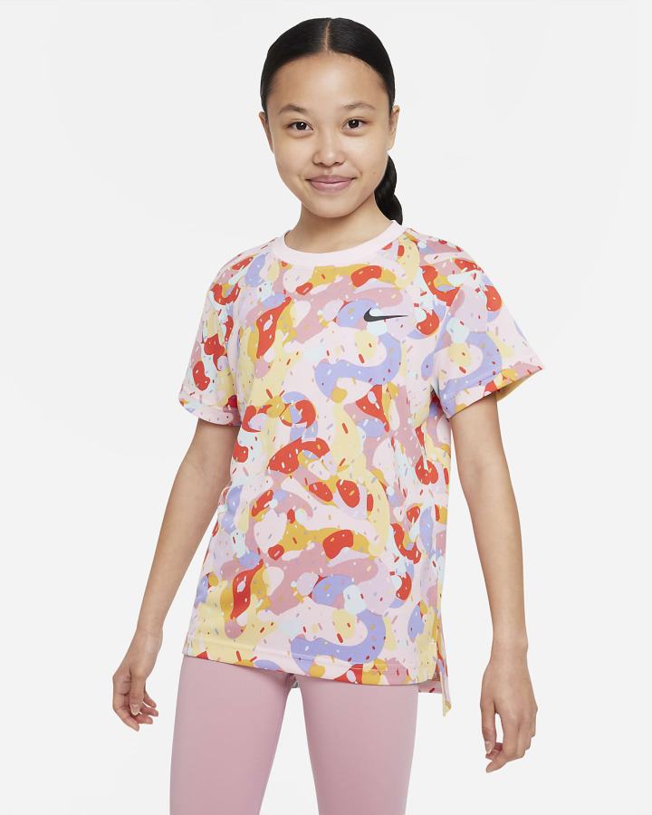 Camiseta Nike Dri-FIT Kids Training Niña Rosas | SDMEZ-9156