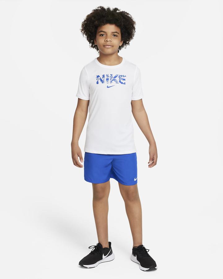 Camiseta Nike Dri-FIT Kids Training Niño Blancas | CVNDU-4673