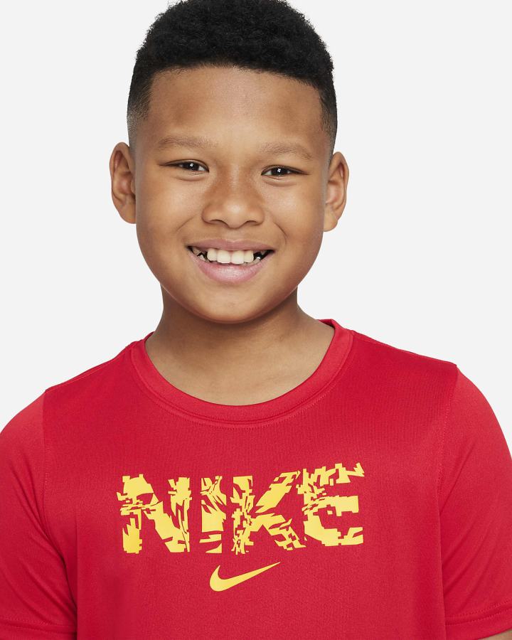 Camiseta Nike Dri-FIT Kids Training Niño Rojas | KFBGU-7862