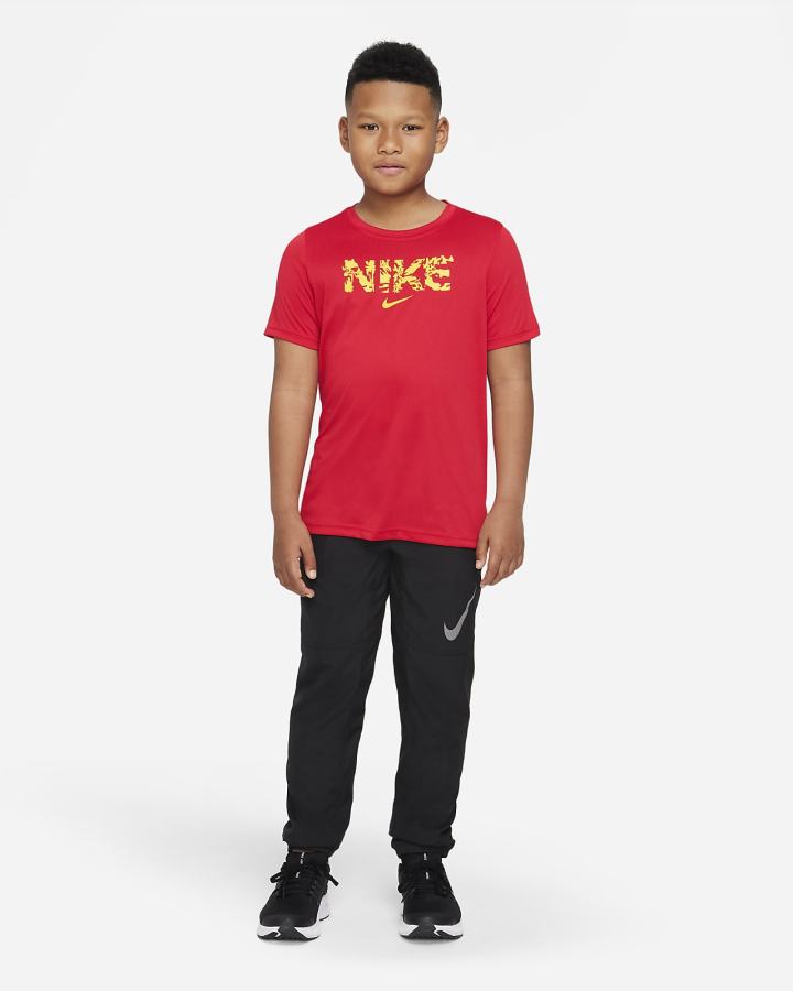 Camiseta Nike Dri-FIT Kids Training Niño Rojas | KFBGU-7862