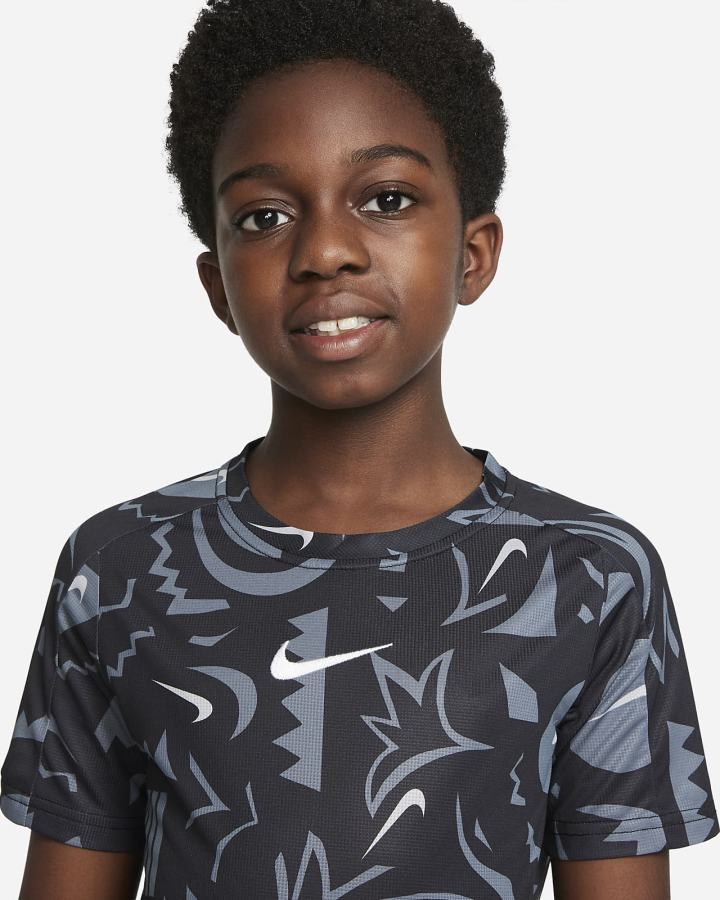 Camiseta Nike Dri-FIT Kids Training Top Niño Negras Blancas | RNZFW-8347