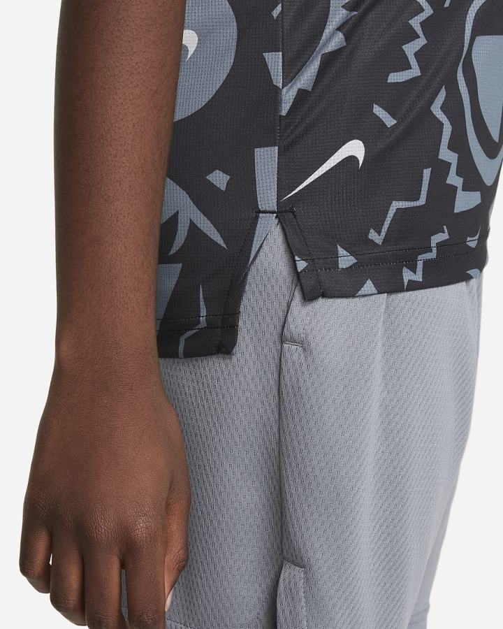 Camiseta Nike Dri-FIT Kids Training Top Niño Negras Blancas | RNZFW-8347