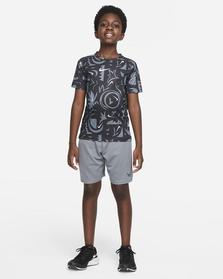 Camiseta Nike Dri-FIT Kids Training Top Niño Negras Blancas | RNZFW-8347