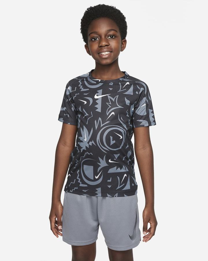 Camiseta Nike Dri-FIT Kids Training Top Niño Negras Blancas | RNZFW-8347