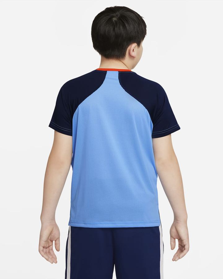 Camiseta Nike Dri-FIT Kids Training Top (Extended Size) Niño Azules Azul Marino Naranjas | TPOFA-0523