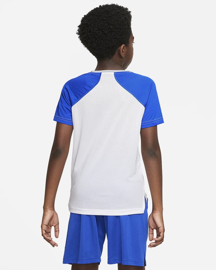 Camiseta Nike Dri-FIT Kids Training Top (Extended Size) Niño Blancas Azul Real Gris Claro | TQUVE-8596